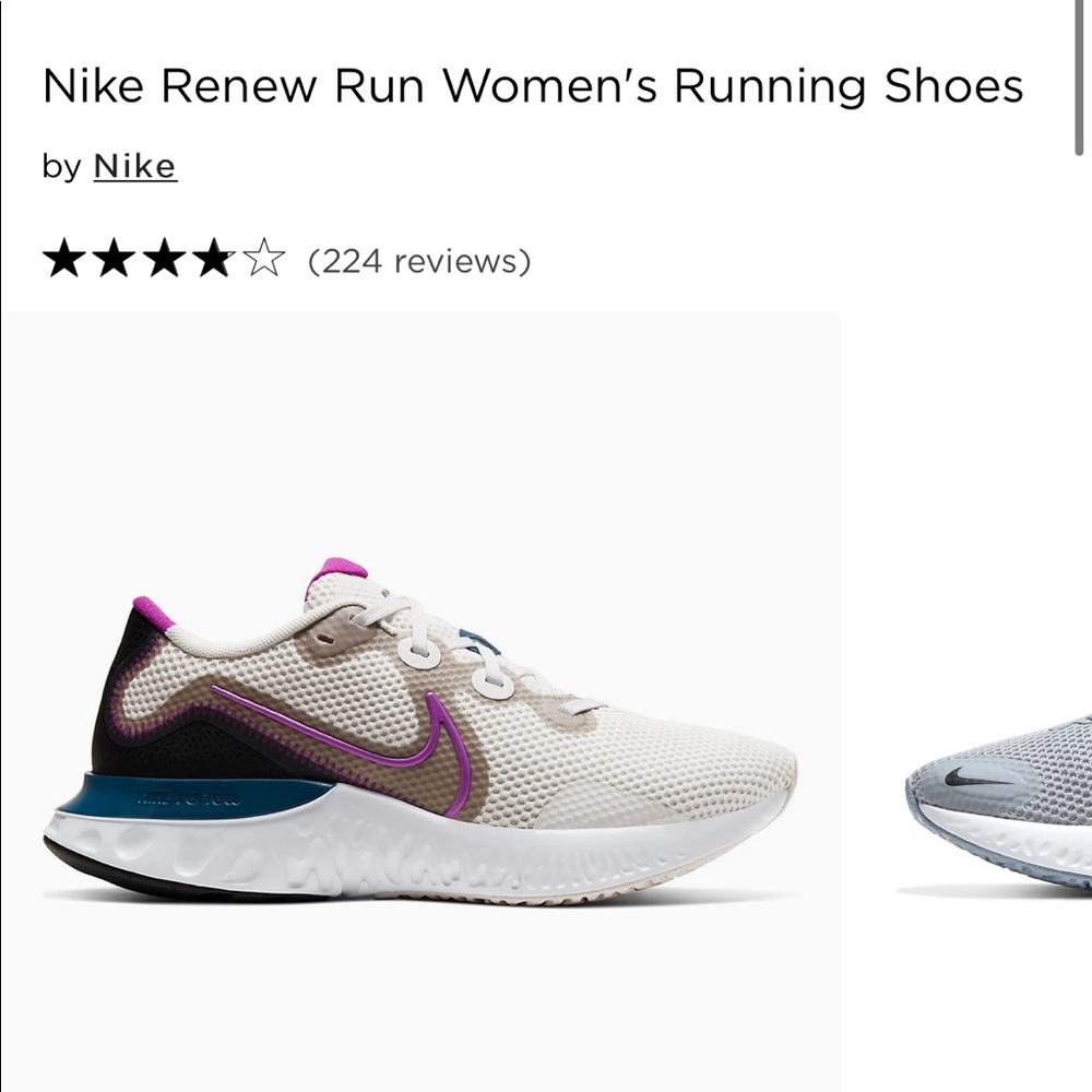 Nike renew run tennis shoes size 6